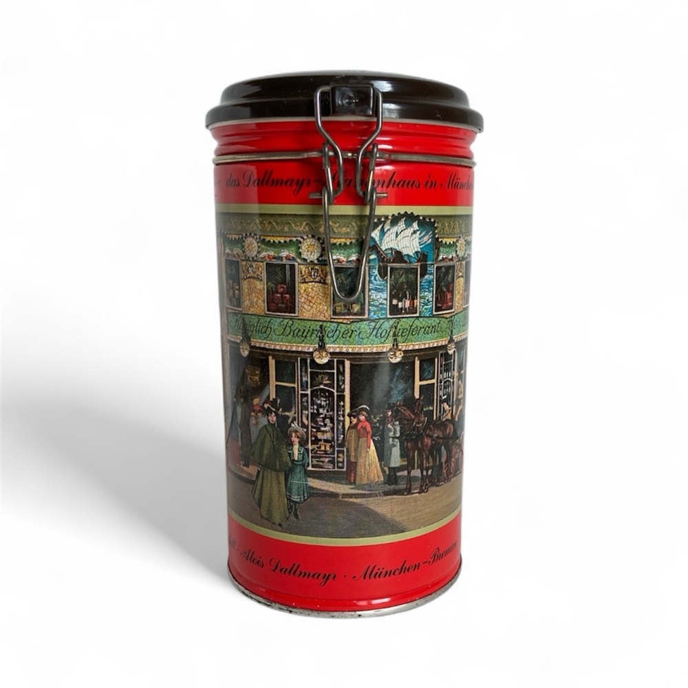 Vintage Dallmayr Coffee Promotional Tin Canister with Latch 1992 - Picture 5 of 16